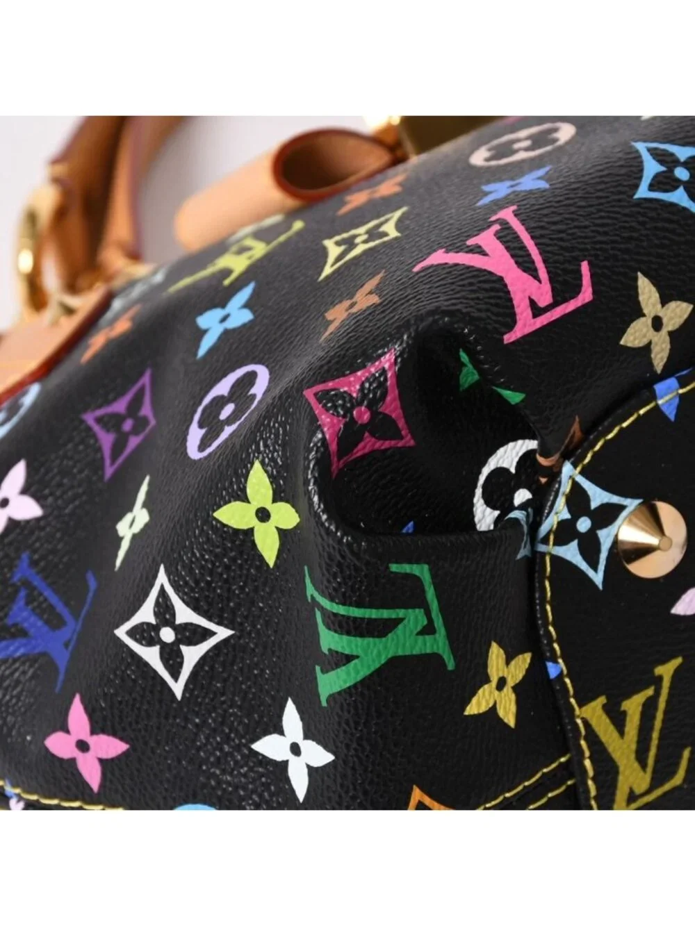 Louis Vuitton Takashi Murakami Monogram Multicolor Annie MM Shoulder Bag Noir